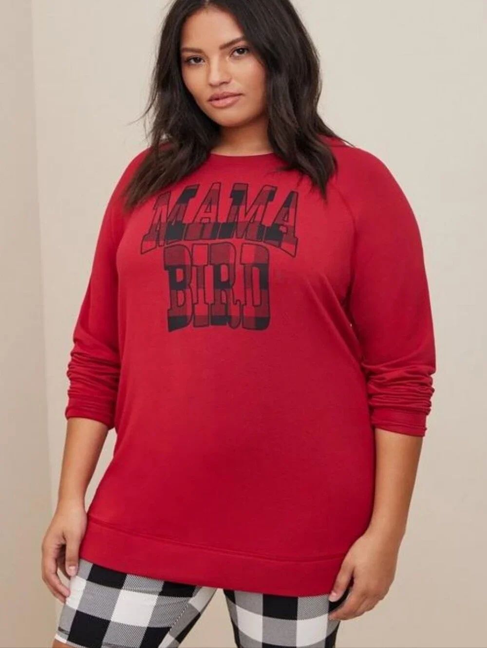 Torrid Mama Bird Red Graphic Pullover Sweatshirt - New